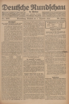Deutsche Rundschau in Polen : früher Ostdeutsche Rundschau, Bromberger Tageblatt. Jg.48, Nr. 280 (3 Dezember 1924) + dod.