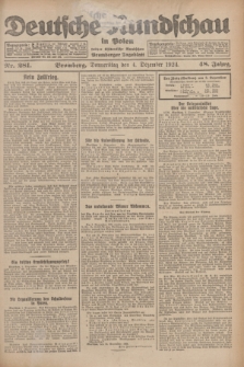 Deutsche Rundschau in Polen : früher Ostdeutsche Rundschau, Bromberger Tageblatt. Jg.48, Nr. 281 (4 Dezember 1924) + dod.