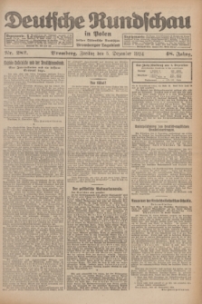 Deutsche Rundschau in Polen : früher Ostdeutsche Rundschau, Bromberger Tageblatt. Jg.48, Nr. 282 (5 Dezember 1924) + dod.