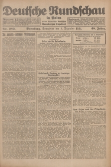 Deutsche Rundschau in Polen : früher Ostdeutsche Rundschau, Bromberger Tageblatt. Jg.48, Nr. 283 (6 Dezember 1924) + dod.