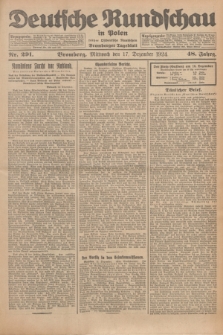 Deutsche Rundschau in Polen : früher Ostdeutsche Rundschau, Bromberger Tageblatt. Jg.48, Nr. 291 (17 Dezember 1924) + dod.