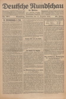 Deutsche Rundschau in Polen : früher Ostdeutsche Rundschau, Bromberger Tageblatt. Jg.48, Nr. 292 (18 Dezember 1924) + dod.