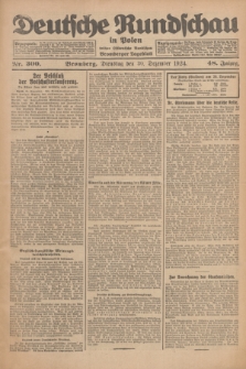 Deutsche Rundschau in Polen : früher Ostdeutsche Rundschau, Bromberger Tageblatt. Jg.48, Nr. 300 (30 Dezember 1924) + dod.