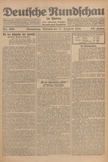 Deutsche Rundschau in Polen : früher Ostdeutsche Rundschau, Bromberger Tageblatt. Jg.48, Nr. 301 (31 Dezember 1924) + dod.