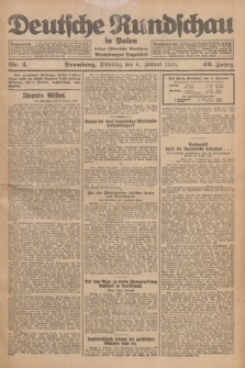 Deutsche Rundschau in Polen : früher Ostdeutsche Rundschau, Bromberger Tageblatt. Jg.49, Nr. 4 (6 Januar 1925) + dod.