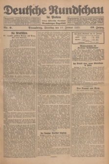 Deutsche Rundschau in Polen : früher Ostdeutsche Rundschau, Bromberger Tageblatt. Jg.49, Nr. 9 (13 Januar 1925) + dod.