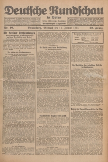 Deutsche Rundschau in Polen : früher Ostdeutsche Rundschau, Bromberger Tageblatt. Jg.49, Nr. 10 (14 Januar 1925) + dod.