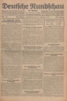 Deutsche Rundschau in Polen : früher Ostdeutsche Rundschau, Bromberger Tageblatt. Jg.49, Nr. 11 (15 Januar 1925) + dod.