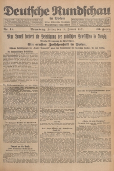 Deutsche Rundschau in Polen : früher Ostdeutsche Rundschau, Bromberger Tageblatt. Jg.49, Nr. 12 (16 Januar 1925) + dod.