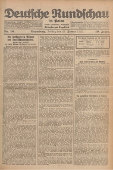 Deutsche Rundschau in Polen : früher Ostdeutsche Rundschau, Bromberger Tageblatt. Jg.49, Nr. 18 (23 Januar 1925) + dod.