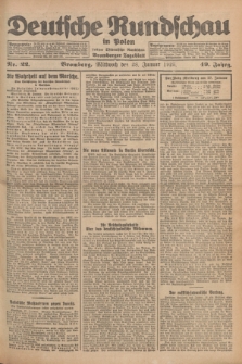 Deutsche Rundschau in Polen : früher Ostdeutsche Rundschau, Bromberger Tageblatt. Jg.49, Nr. 22 (28 Januar 1925) + dod.