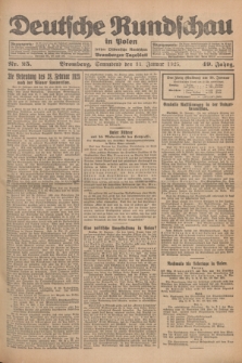 Deutsche Rundschau in Polen : früher Ostdeutsche Rundschau, Bromberger Tageblatt. Jg.49, Nr. 25 (31 Januar 1925) + dod.
