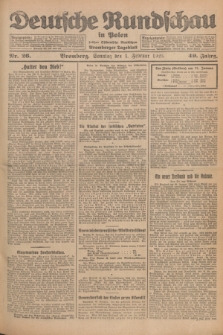 Deutsche Rundschau in Polen : früher Ostdeutsche Rundschau, Bromberger Tageblatt. Jg.49, Nr. 26 (1 Februar 1925) + dod.