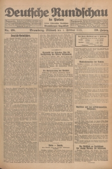 Deutsche Rundschau in Polen : früher Ostdeutsche Rundschau, Bromberger Tageblatt. Jg.49, Nr. 28 (4 Februar 1925) + dod.