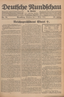 Deutsche Rundschau in Polen : früher Ostdeutsche Rundschau, Bromberger Tageblatt. Jg.49, Nr. 51 (3 März 1925) + dod.