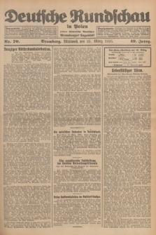 Deutsche Rundschau in Polen : früher Ostdeutsche Rundschau, Bromberger Tageblatt. Jg.49, Nr. 70 (25 März 1925) + dod.