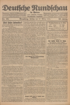 Deutsche Rundschau in Polen : früher Ostdeutsche Rundschau, Bromberger Tageblatt. Jg.49, Nr. 72 (27 März 1925) + dod.
