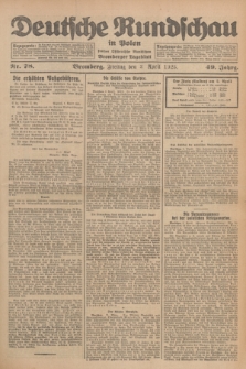 Deutsche Rundschau in Polen : früher Ostdeutsche Rundschau, Bromberger Tageblatt. Jg.49, Nr. 78 (3 April 1925) + dod.