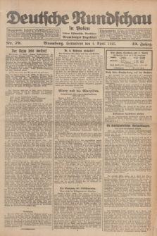 Deutsche Rundschau in Polen : früher Ostdeutsche Rundschau, Bromberger Tageblatt. Jg.49, Nr. 79 (4 April 1925) + dod.
