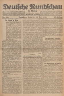 Deutsche Rundschau in Polen : früher Ostdeutsche Rundschau, Bromberger Tageblatt. Jg.49, Nr. 94 (24 April 1925) + dod.