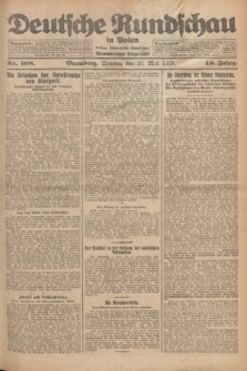 Deutsche Rundschau in Polen : früher Ostdeutsche Rundschau, Bromberger Tageblatt. Jg.49, Nr. 108 (10 Mai 1925) + dod.