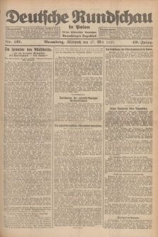 Deutsche Rundschau in Polen : früher Ostdeutsche Rundschau, Bromberger Tageblatt. Jg.49, Nr. 121 (27 Mai 1925) + dod.