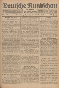 Deutsche Rundschau in Polen : früher Ostdeutsche Rundschau, Bromberger Tageblatt. Jg.49, Nr. 122 (28 Mai 1925) + dod.
