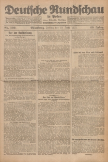 Deutsche Rundschau in Polen : früher Ostdeutsche Rundschau, Bromberger Tageblatt. Jg.49, Nr. 139 (19 Juni 1925) + dod.