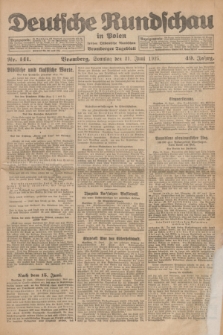 Deutsche Rundschau in Polen : früher Ostdeutsche Rundschau, Bromberger Tageblatt. Jg.49, Nr. 141 (21 Juni 1925) + dod.
