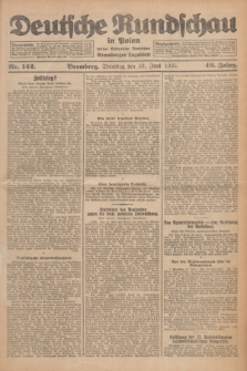 Deutsche Rundschau in Polen : früher Ostdeutsche Rundschau, Bromberger Tageblatt. Jg.49, Nr. 142 (23 Juni 1925) + dod.
