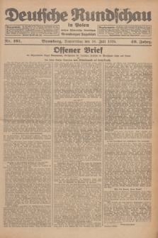 Deutsche Rundschau in Polen : früher Ostdeutsche Rundschau, Bromberger Tageblatt. Jg.49, Nr. 161 (16 Juli 1925) + dod.