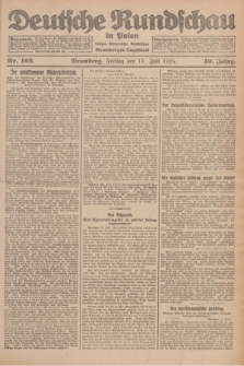 Deutsche Rundschau in Polen : früher Ostdeutsche Rundschau, Bromberger Tageblatt. Jg.49, Nr. 162 (17 Juli 1925) + dod.