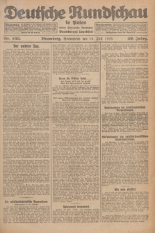 Deutsche Rundschau in Polen : früher Ostdeutsche Rundschau, Bromberger Tageblatt. Jg.49, Nr. 163 (18 Juli 1925) + dod.