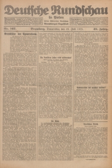 Deutsche Rundschau in Polen : früher Ostdeutsche Rundschau, Bromberger Tageblatt. Jg.49, Nr. 167 (23 Juli 1925) + dod.