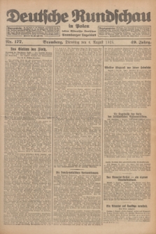 Deutsche Rundschau in Polen : früher Ostdeutsche Rundschau, Bromberger Tageblatt. Jg.49, Nr. 177 (4 August 1925) + dod.