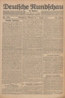 Deutsche Rundschau in Polen : früher Ostdeutsche Rundschau, Bromberger Tageblatt. Jg.49, Nr. 178 (5 August 1925) + dod.