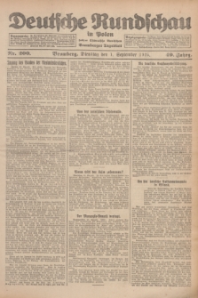 Deutsche Rundschau in Polen : früher Ostdeutsche Rundschau, Bromberger Tageblatt. Jg.49, Nr. 200 (1 September 1925) + dod.