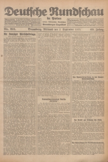 Deutsche Rundschau in Polen : früher Ostdeutsche Rundschau, Bromberger Tageblatt. Jg.49, Nr. 201 (2 September 1925) + dod.