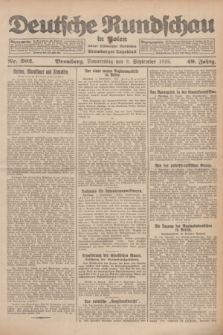 Deutsche Rundschau in Polen : früher Ostdeutsche Rundschau, Bromberger Tageblatt. Jg.49, Nr. 202 (3 September 1925) + dod.