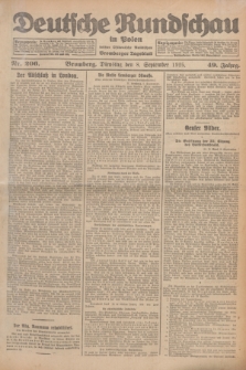 Deutsche Rundschau in Polen : früher Ostdeutsche Rundschau, Bromberger Tageblatt. Jg.49, Nr. 206 (6 September 1925) + dod.