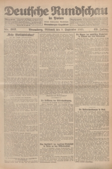 Deutsche Rundschau in Polen : früher Ostdeutsche Rundschau, Bromberger Tageblatt. Jg.49, Nr. 207 (9 September 1925) + dod.