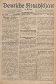 Deutsche Rundschau in Polen : früher Ostdeutsche Rundschau, Bromberger Tageblatt. Jg.49, Nr. 214 (17 September 1925) + dod.