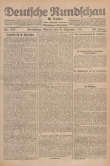 Deutsche Rundschau in Polen : früher Ostdeutsche Rundschau, Bromberger Tageblatt. Jg.49, Nr. 224 (29 September 1925) + dod.