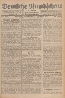 Deutsche Rundschau in Polen : früher Ostdeutsche Rundschau, Bromberger Tageblatt. Jg.49, Nr. 225 (30 September 1925) + dod.