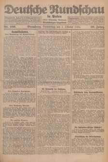 Deutsche Rundschau in Polen : früher Ostdeutsche Rundschau, Bromberger Tageblatt. Jg.49, Nr. 226 (1 Oktober 1925) + dod.