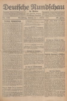 Deutsche Rundschau in Polen : früher Ostdeutsche Rundschau, Bromberger Tageblatt. Jg.49, Nr. 229 (4 Oktober 1925) + dod.