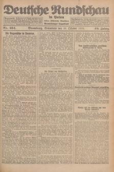 Deutsche Rundschau in Polen : früher Ostdeutsche Rundschau, Bromberger Tageblatt. Jg.49, Nr. 234 (10 Oktober 1925) + dod.