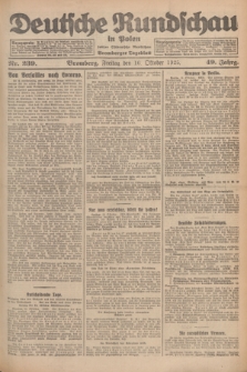 Deutsche Rundschau in Polen : früher Ostdeutsche Rundschau, Bromberger Tageblatt. Jg.49, Nr. 239 (16 Oktober 1925) + dod.