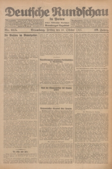 Deutsche Rundschau in Polen : früher Ostdeutsche Rundschau, Bromberger Tageblatt. Jg.49, Nr. 245 (23 Oktober 1925) + dod.