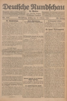 Deutsche Rundschau in Polen : früher Ostdeutsche Rundschau, Bromberger Tageblatt. Jg.49, Nr. 251 (30 Oktober 1925) + dod.